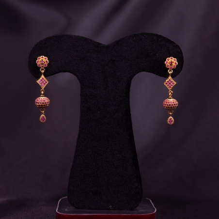 Ruby Stone Studded Jhumka For Women And Girls