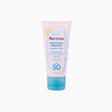 Aveeno Positively Mineral Sunscreen For Sensitive Skin SPF 50